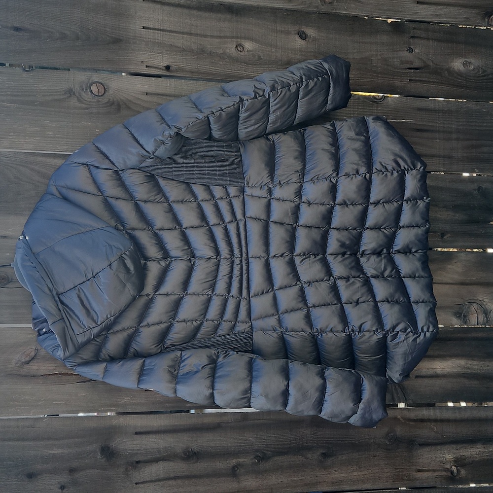 Bernardo Jacket Womens XXL Packable Puffer Quilted Hood Coat  Grey Silver - Picture 13 of 15